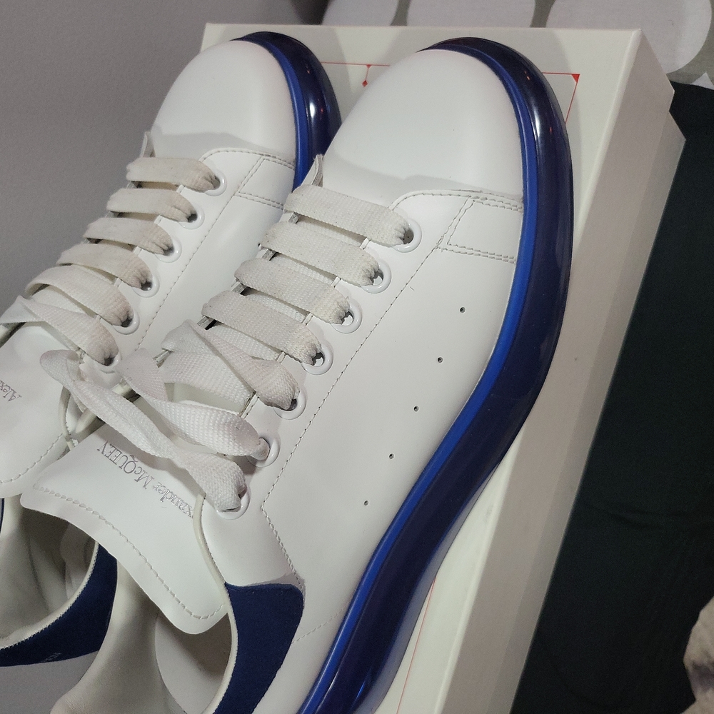 Alexander McQueen Larry sneaker white blue size 11us